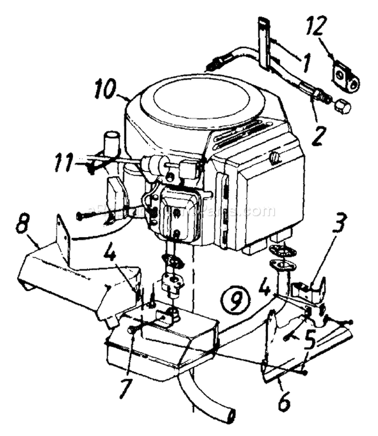 Page F Diagram and Parts List for 133Q694G401 1993 Yard Man Lawn Tractor